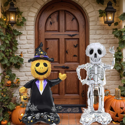 1PC Halloween Witch & Grim Reaper Balloon | 2026 Halloween Party Decoration Supplies | Baby Shower, Birthday & Helium Globos