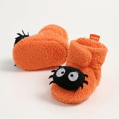 Baby Halloween Booties | Soft Anti-Slip Infant Slippers | Warm Fall Winter First Walker Shoes for Newborns & Toddlers