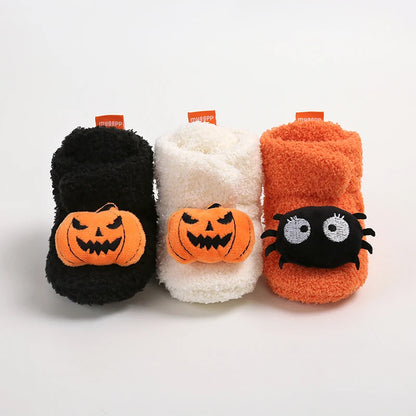 Baby Halloween Booties | Soft Anti-Slip Infant Slippers | Warm Fall Winter First Walker Shoes for Newborns & Toddlers