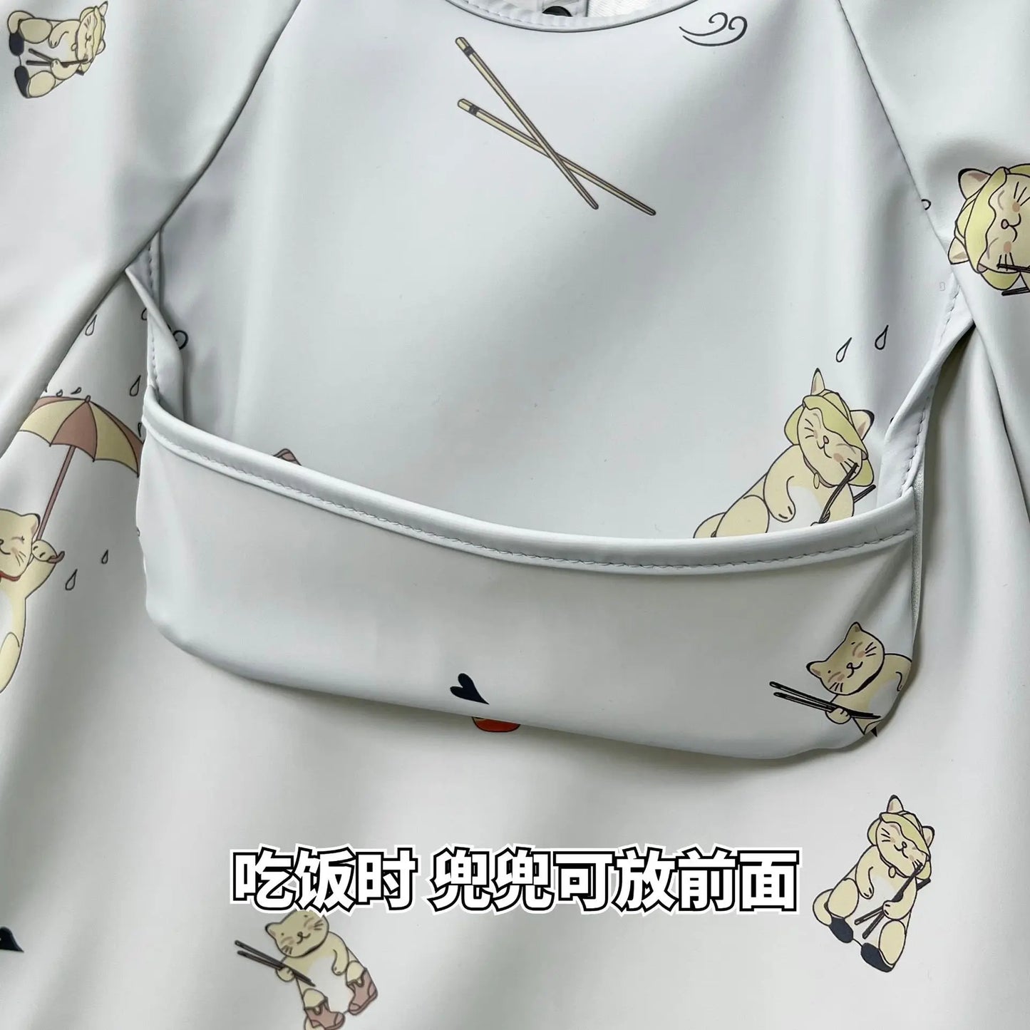Cute Baby Bibs – Waterproof Toddler Feeding Smock with Short Sleeves | Cartoon Animal Apron Bibs for Babies & Kids (0–6Y)