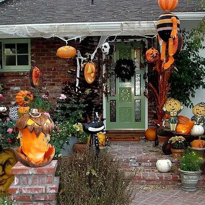 Pumpkin Halloween Animated Prop | Scary Rising & Falling Pumpkin with Sound & Light | Haunted House Party Decoration