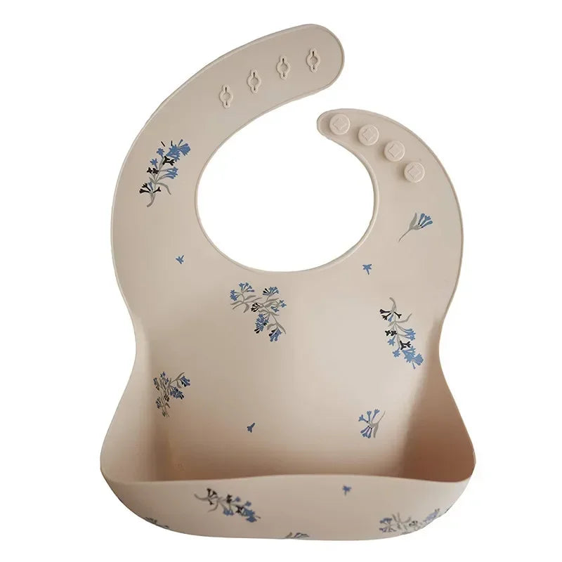 Fashionable Baby Silicone Bib – Adjustable Waterproof Feeding Cloth & Saliva Towel | Newborn Infant Bibs for Boys & Girls