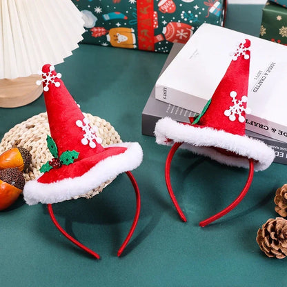 Christmas Headbands | Santa Hat, Xmas Tree Hair Bands | Holiday Party Accessories for Girls & Women 2024–2025