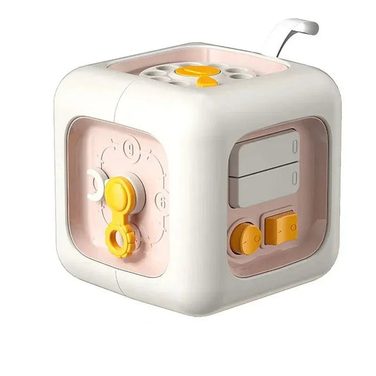 Baby Montessori Drawer Cube – 6-in-1 Practice Skills Toy | Sensory Busy Board & Educational Fidget Toy for Boys & Girls