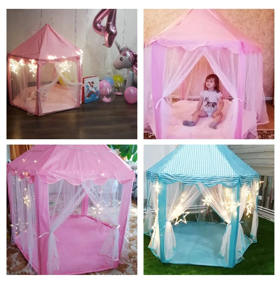 Portable Children’s Tent | Kids Play Tent Toys for Girls | Princess Castle Teepee, Indoor/Outdoor Playhouse, Baby Christmas Gift