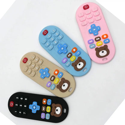 1/4pcs Baby Teething Remote Control Toy | Silicone Simulation Teether for Infants & Toddlers | Safe Chew Toy for Teething Relief