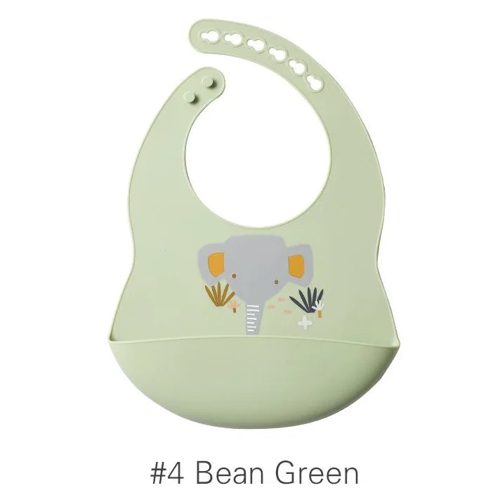Baby Waterproof Silicone Bibs – Adjustable Feeding Bibs with Cute Bowknot Apron Design | Soft Toddler Bibs for Boys & Girls