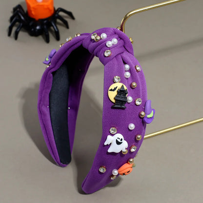 Halloween Headband for Girls & Women | Pumpkin, Bat, Ghost, Witch Hat Costume Hair Accessory | Funny Dress-Up Party Gift