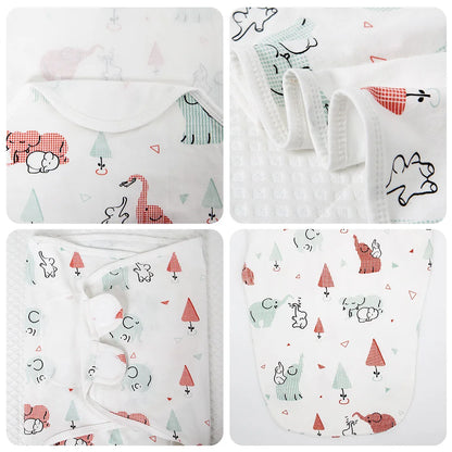 100% Cotton Baby Sleeping Bag – Newborn Swaddle Cocoon Envelope Blanket | Soft Sleepsack & Swaddling Wrap for Baby Girls