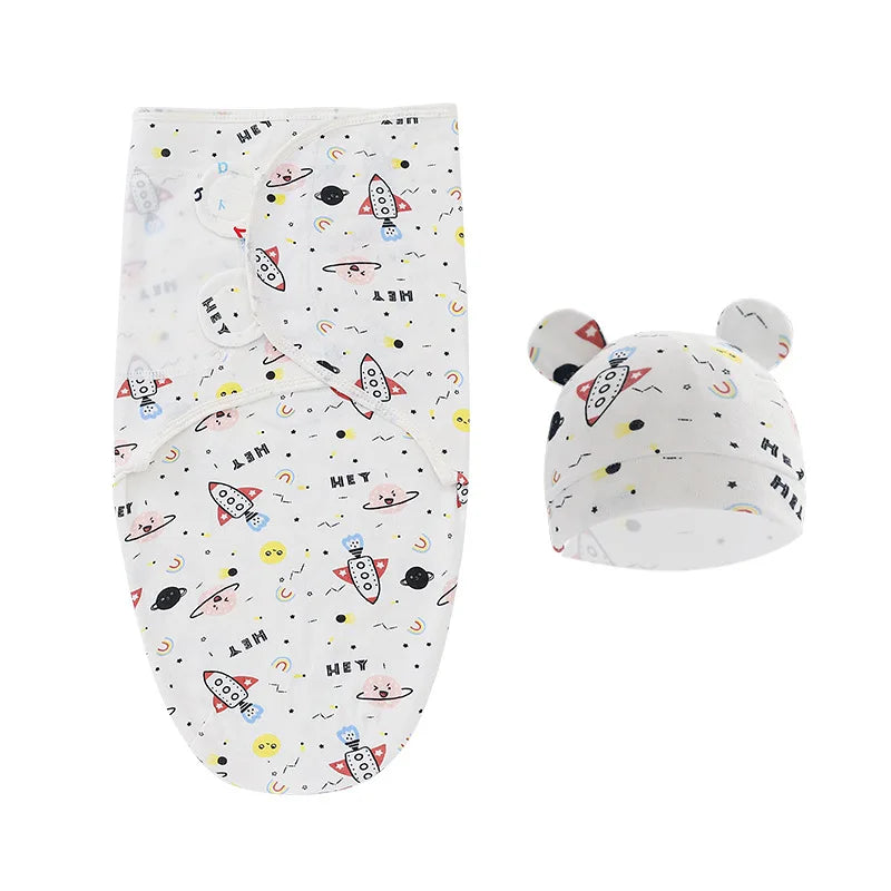 100% Cotton Baby Sleeping Bag – Newborn Swaddle Cocoon Envelope Blanket | Soft Sleepsack & Swaddling Wrap for Baby Girls