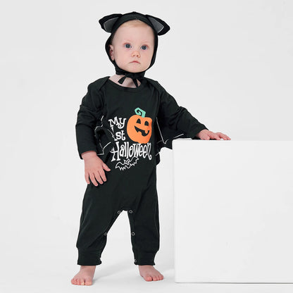 Baby’s First Halloween Bat Costume | Infant Black Romper Jumpsuit | Boys & Girls Cosplay Outfit for Purim, Party & Carnival