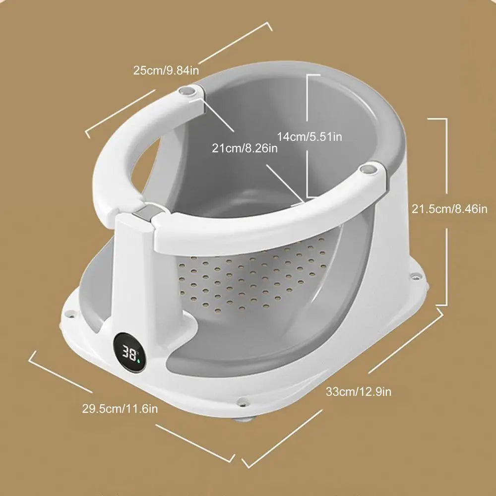 Real-time Temperature Silicone Baby Take A Bath Bathtub Non-Slip Foot Bath Bucket Folding Bathroom With Temperature Sensing