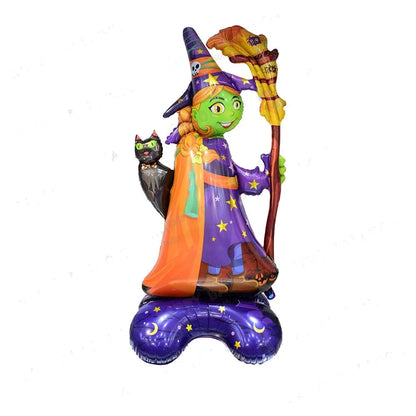 1PC Halloween Witch & Grim Reaper Balloon | 2026 Halloween Party Decoration Supplies | Baby Shower, Birthday & Helium Globos