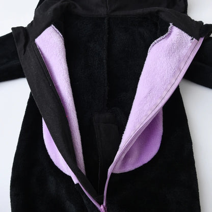 Suefunskry Baby Halloween Cat Costume | Toddler Cosplay Hooded Jumpsuit | Long Sleeve Zipper Romper Outfit for Boys & Girls