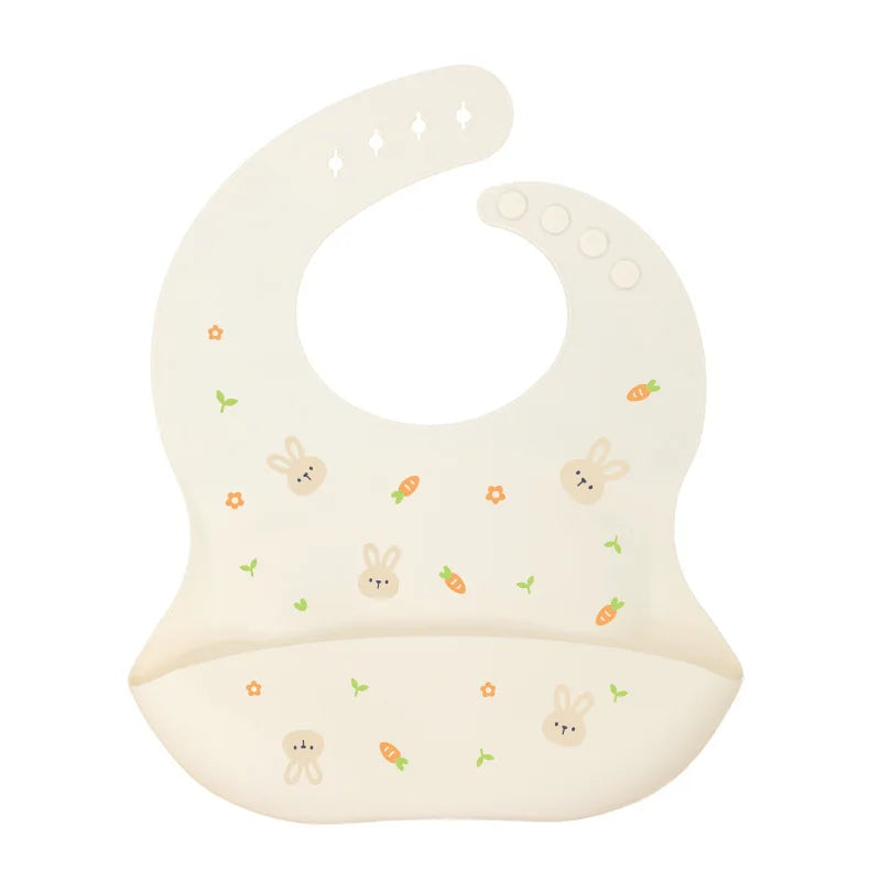 Baby Silicone Bib – Waterproof Feeding Bib for Infants & Toddlers | Adjustable, Fashionable Saliva Towel for Boys & Girls