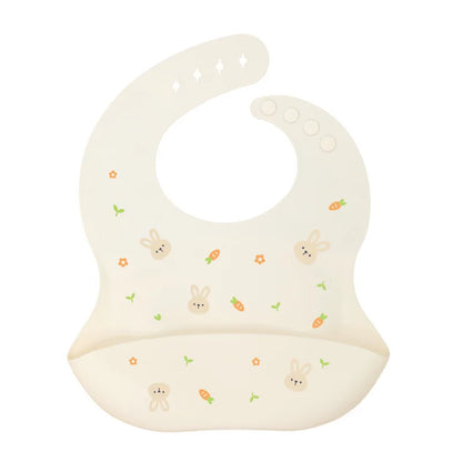 Baby Silicone Bib – Waterproof Feeding Bib for Infants & Toddlers | Adjustable, Fashionable Saliva Towel for Boys & Girls