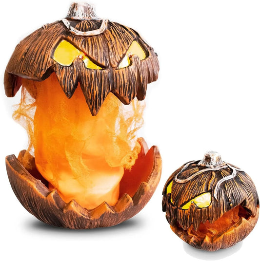 Pumpkin Halloween Animated Prop | Scary Rising & Falling Pumpkin with Sound & Light | Haunted House Party Decoration