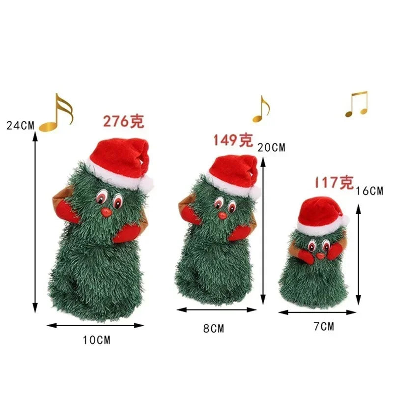 Dancing & Singing Christmas Tree Toy | Electric Plush Doll with Music | Cute Kids Green Plush, Xmas Home Decor & Holiday Gift