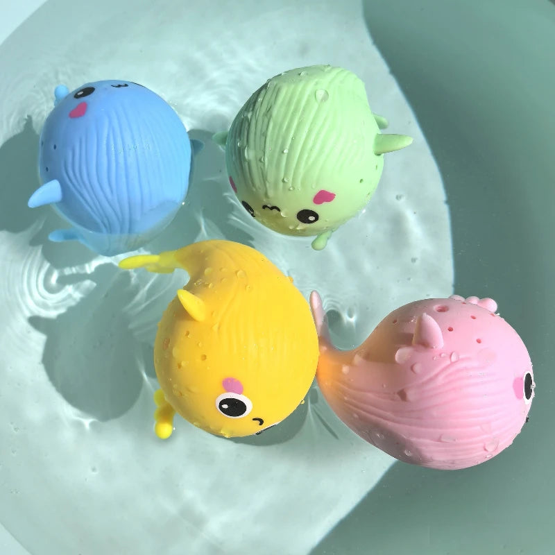 Baby Bath Whale Toy | Water Absorbing Squishy Sponge | Fun Squeezing & Stress Relief Toy for Kids & Toddlers
