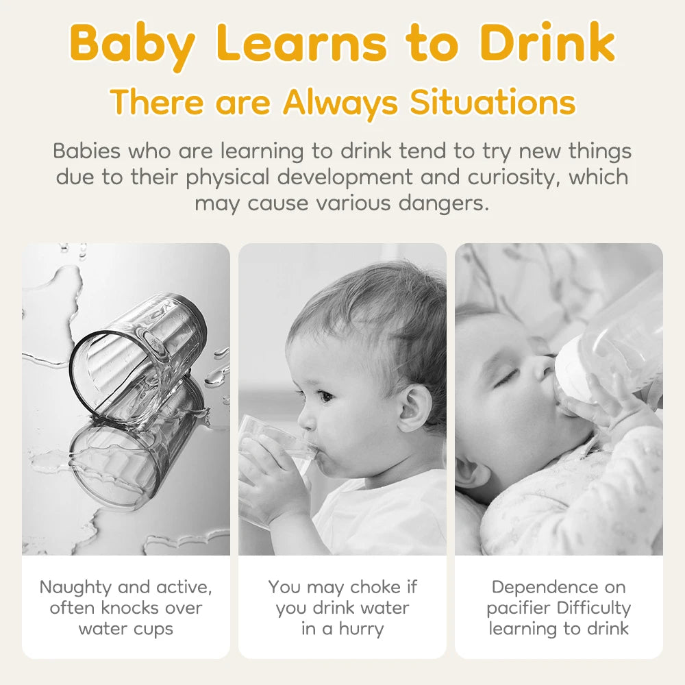 280ml Baby Training Cup with 360° Spill-Proof Drinking Lid – Leakproof, BPA-Free Infant Sippy Cup for Toddlers