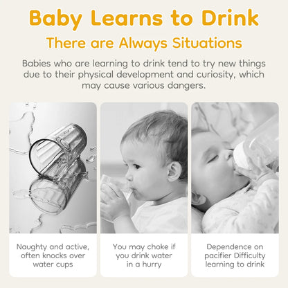 280ml Baby Training Cup with 360° Spill-Proof Drinking Lid – Leakproof, BPA-Free Infant Sippy Cup for Toddlers