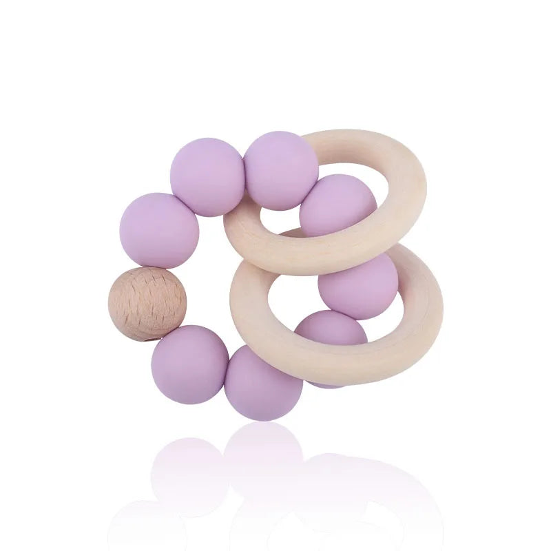 Teethers for Baby Teething Toy Silicone Bead Chew Newborn Bath  Bébé Accessories  Mordedores De Silicona Para Silicone toys