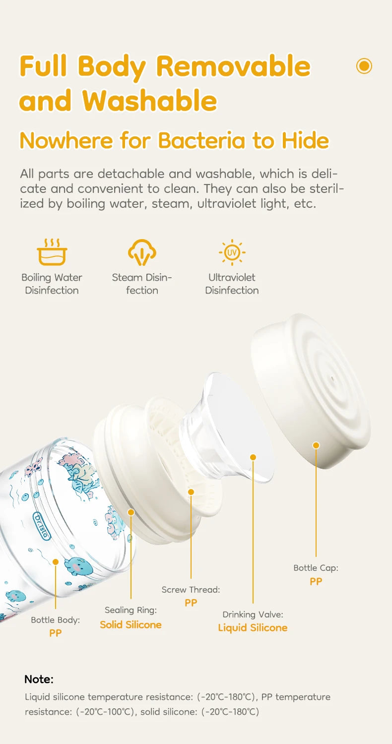 280ml Baby Training Cup with 360° Spill-Proof Drinking Lid – Leakproof, BPA-Free Infant Sippy Cup for Toddlers