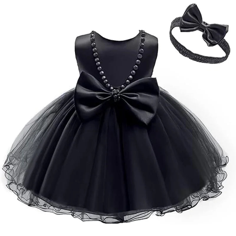 Baby Girls Christmas Princess Dress | Infant Christening & 1st Birthday Party Outfit | Newborn Wedding & Holiday Clothes