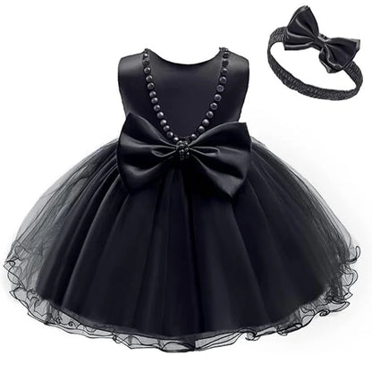 Baby Girls Christmas Princess Dress | Infant Christening & 1st Birthday Party Outfit | Newborn Wedding & Holiday Clothes
