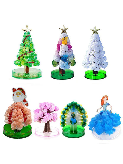 Magic Christmas Tree | Growing Crystal Sakura Mini Tree | DIY Educational Toy Gift for Kids & Xmas Decorations