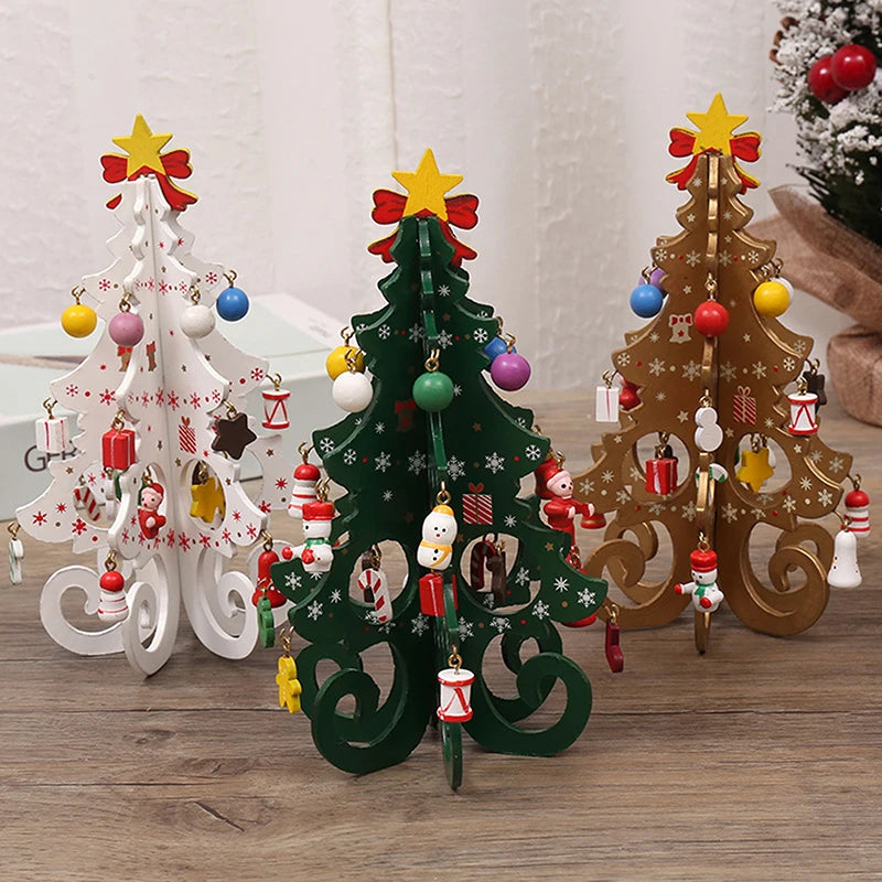 DIY Wooden Christmas Tree for Kids | Handmade 3D Stereo Scene Decoration | Children’s Christmas Ornaments & Holiday Craft