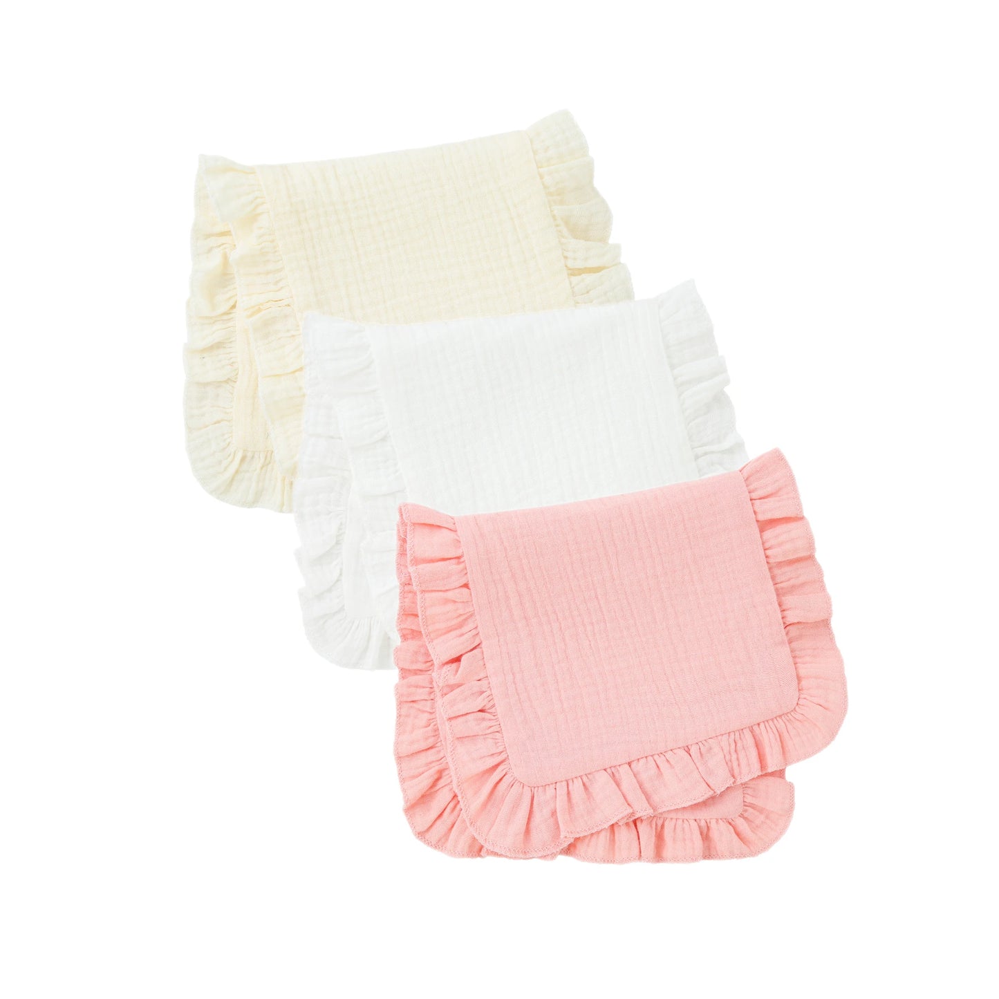 100% Cotton 4-Layer Baby Burp Cloths – Soft & Absorbent Large Muslin Washcloths | Newborn Burping Rags & Infant Essentials (3 Pack)