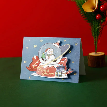 Mini Christmas Greeting Cards with Envelopes | Kids Xmas Blessing Postcards & New Year Gift Cards Party Supplies
