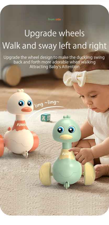 Baby Duck Swing Toy Car | Cartoon Inertia Pull-Back Vehicle | Early Education Glide Toy for Toddlers Boys & Girls