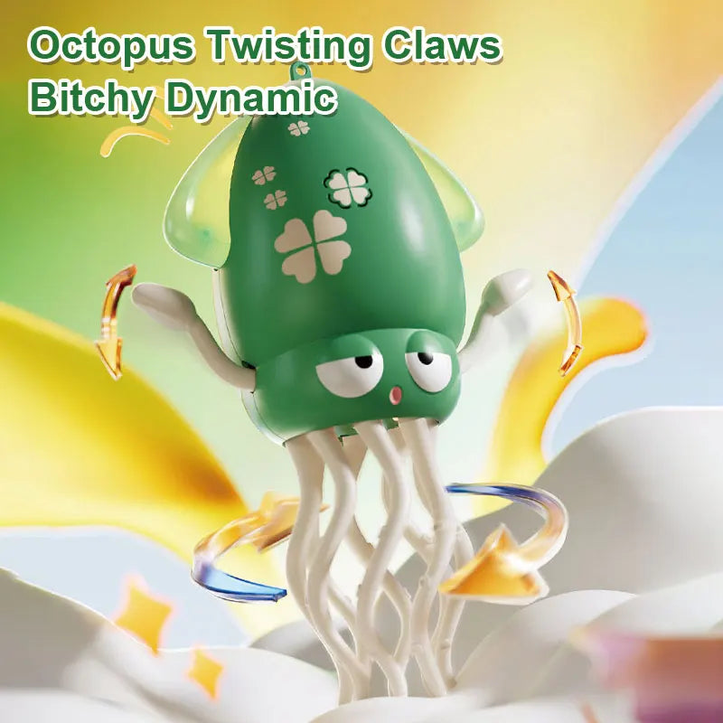 Dancing Octopus Baby Toy – Interactive Tummy Time Toy with Music & LED Lights, Crawling Obstacle-Avoiding Octopus for Infants, Toddlers & Kids