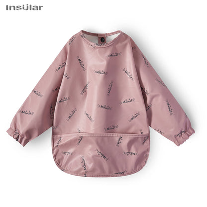 New Children Feeding Aprons – Waterproof Long Sleeve Baby Bib with Pocket | Full Cover Baby Bibs for Toddlers Boys & Girls