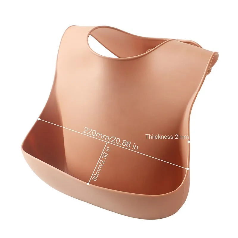 Baby Waterproof Silicone Bibs – Adjustable Feeding Bibs with Cute Bowknot Apron Design | Soft Toddler Bibs for Boys & Girls