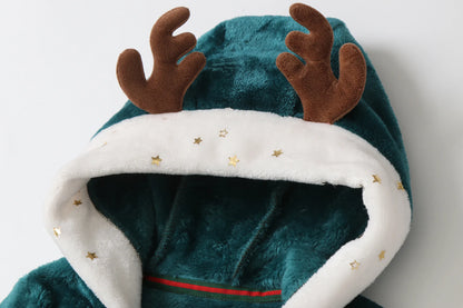 AYNIGIELL Newborn Baby Christmas Clothes | Plush Winter Romper Jumpsuit | Infant Boys Girls Warm Holiday Outfit