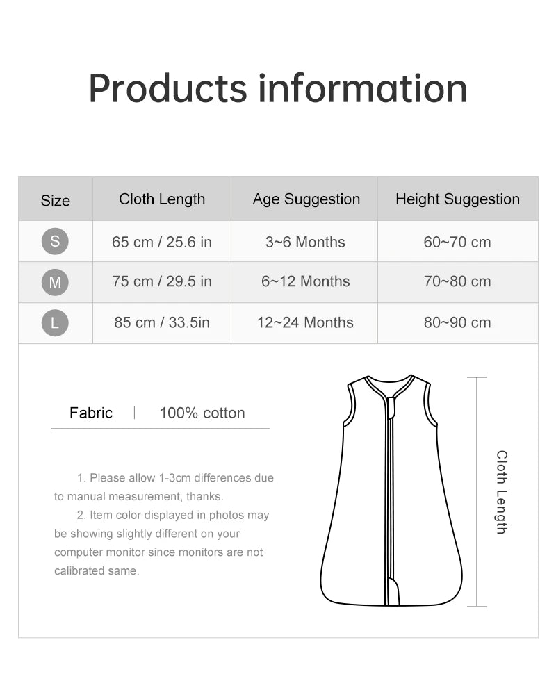Baby Summer Sleeping Bag 0–24 Months – Lightweight 0.5 TOG Wearable Blanket, Thin Layer Sleep Sack with Anti-Kick Design, Beige Wheat Print