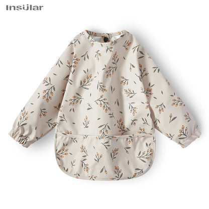 New Children Feeding Aprons – Waterproof Long Sleeve Baby Bib with Pocket | Full Cover Baby Bibs for Toddlers Boys & Girls
