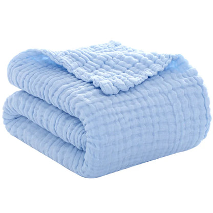 Muslin Baby Swaddle Blanket – Soft Cotton Newborn Wrap, Bath Towel & Stroller Cover (105×105cm)