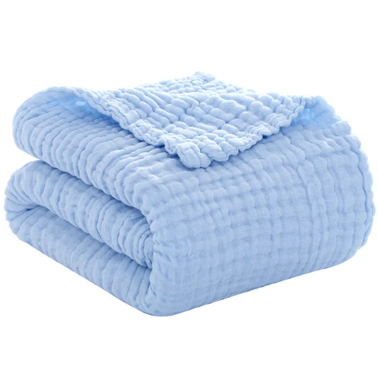 Muslin Baby Swaddle Blanket – Soft Cotton Newborn Wrap, Bath Towel & Stroller Cover (105×105cm)