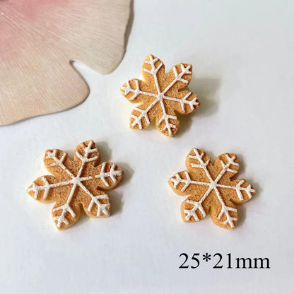 10Pcs Christmas Resin Flat Back Cabochons | DIY Scrapbooking, Baby Headwear, Bow & Ornament Accessories