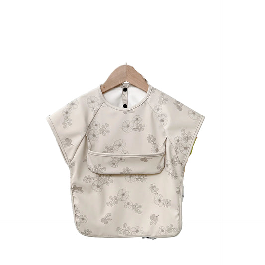 Cute Baby Bibs – Waterproof Toddler Feeding Smock with Short Sleeves | Cartoon Animal Apron Bibs for Babies & Kids (0–6Y)