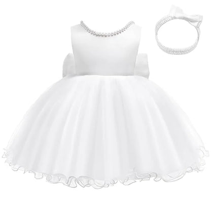 Baby Girls Christmas Princess Dress | Infant Christening & 1st Birthday Party Outfit | Newborn Wedding & Holiday Clothes