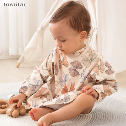 New Children Feeding Aprons – Waterproof Long Sleeve Baby Bib with Pocket | Full Cover Baby Bibs for Toddlers Boys & Girls