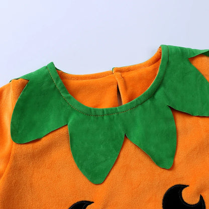 Baby Halloween Pumpkin Costume | Infant Romper 3PCS Onesie Outfit | Newborn Cosplay Party Clothing Set