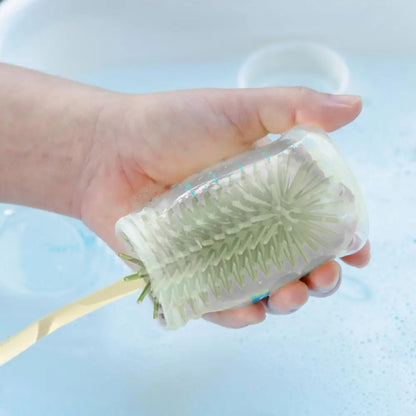 Baby Bottle Brush Cleaner Set with Nipple Brush & Base | Portable Water Bottle Cleaner Brush for Baby Bottles & Enhanced Cleaning