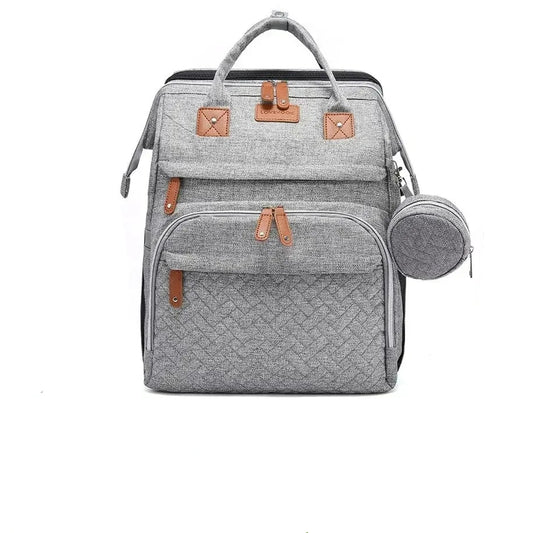 Portable Baby Diaper Bag with Changing Station – Travel Bassinet, Folding Crib, Shade Cloth & Waterproof Changing Pad