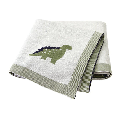 Baby Blanket Breathable Cotton Knit Swaddle Wrap – 100×80cm Newborn Receiving Blanket for Boys & Girls, Stroller & Nursery Quilt